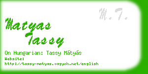matyas tassy business card